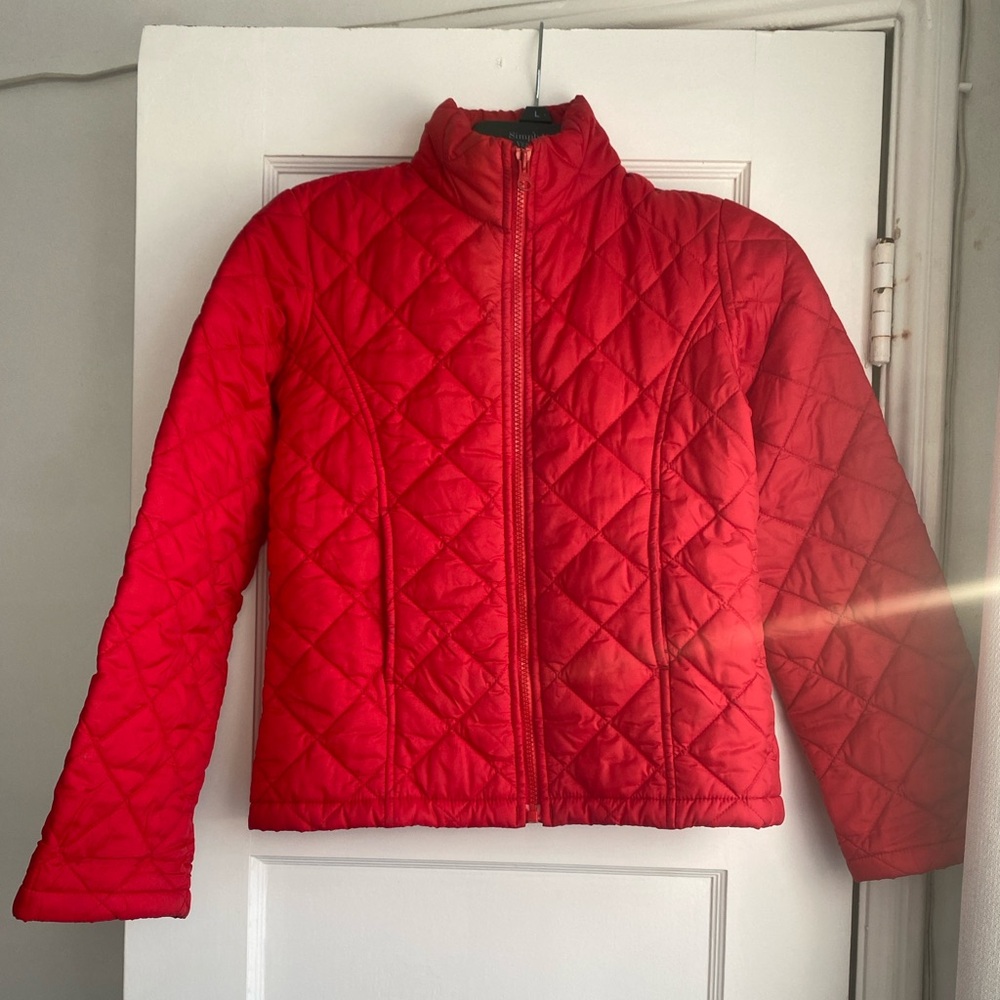 United Colors of Benetton Kids RedQuilted Jacket Puffer